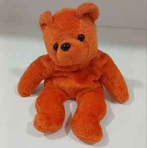 Vintage Avon Bernard 8in.Orange Plush Bear 1997.  No Tag, Like New,